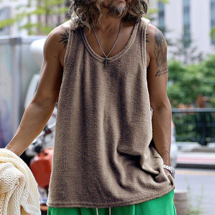 Men's Tank Top | Round Neck | Solid Color | Casual Style | Soft & Breathable Cotton Polyester Blend | Sleeveless | Versatile for All Occasions | Durable & Wrinkle-Resistant | Multiple Sizes Available