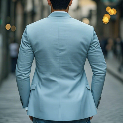 Men's Slim Fit Blazer | Breathable Cotton | Notched Lapel | Single Breasted | Casual to Formal Wear | Versatile Jacket with Pockets | Easy Care | Stylish & Comfortable | Ideal for Office & Weekend Outings