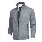 Men's Cardigan Sweater | Solid Color Stand Collar | Soft Durable Fabric | Modern Design | Regular Fit | Button Closure | Versatile Styling | Perfect for Casual and Formal Wear