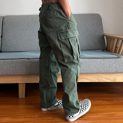 Men's Wear-resistant Cargo Pants | Loose Fit | Large Pockets | Utility Design | Durable Fabric | Comfortable Waistband | Functional Style | Outdoor & Casual Wear | Inspired by WWII Paratrooper Trousers