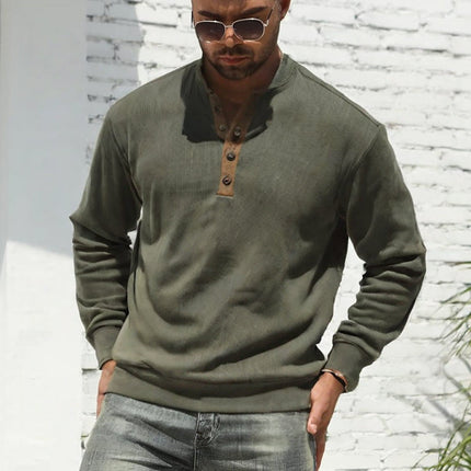 Men's Outdoor Stand Collar Long Sleeve Sweatshirt | Casual Wear | Breathable Fabric | Durable Corduroy | Relaxed Fit | Versatile Style | High-Quality Comfort