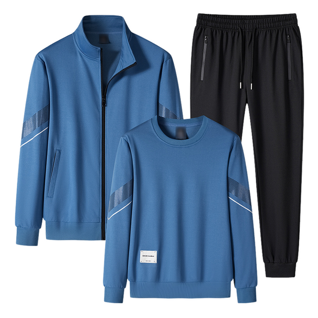 Men's Three-piece Set | Outdoor Sweatshirt Hoodie | Casual Pants | Long Sleeve | Drawstring Collar | Soft Breathable Fabric | Versatile Colors | Regular Fit | Comfortable Activewear