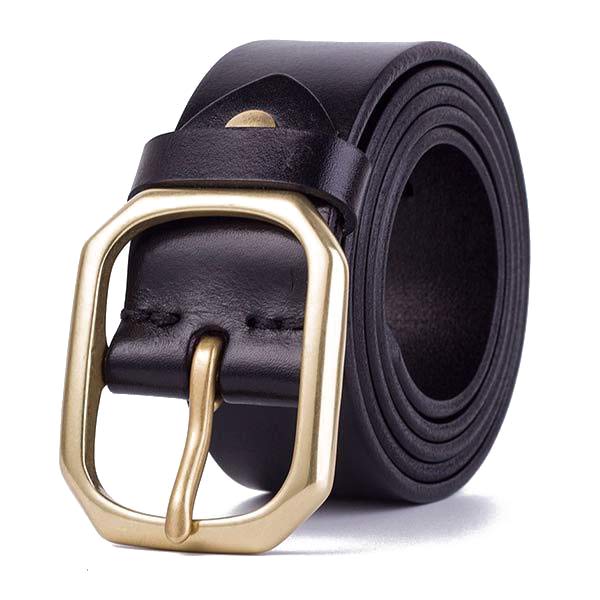 Vintage Leather Belt | Cowhide | Genuine Leather | Men's & Women's Fashion Accessories | Classic Style | Adjustable Strap