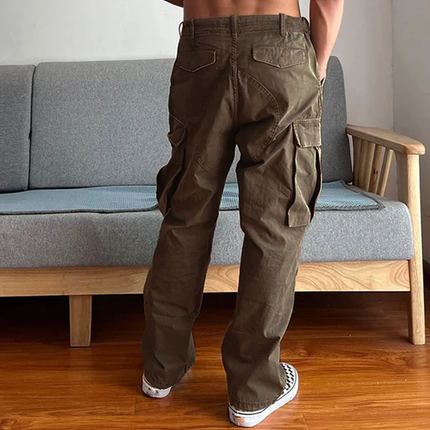 Men's Wear-resistant Cargo Pants | Loose Fit | Large Pockets | Utility Design | Durable Fabric | Comfortable Waistband | Functional Style | Outdoor & Casual Wear | Inspired by WWII Paratrooper Trousers