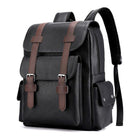 Vintage Leather Backpack | Men's Multi Pocket Bag | Water Resistant & Lightweight | Breathable Straps | Large Capacity | Ideal for Travel & School | Laptop Compartment | Casual Hiking Daypack | 34x12x38cm