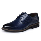 Leather Oxford Dress Shoes | Men's Formal Lace-Up | Breathable Leather Linings | Durable Rubber Sole | Blind Eyelets