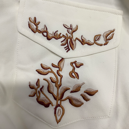 Men's Western Style Shirt | Embroidered Slim Fit | Classic American Design | Long Sleeve Cotton | High-Quality Fabric | Versatile for Casual & Semi-Formal Occasions | Timeless Americana Fashion