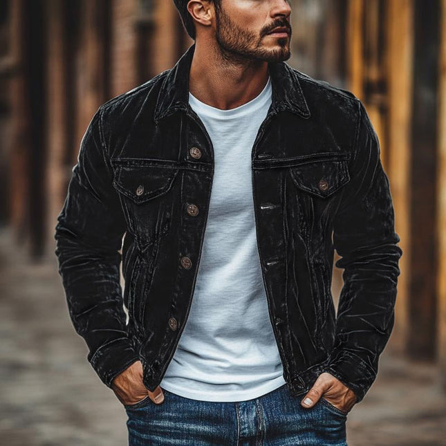 Men's Velvet Jacket | Vintage Inspired | Single Breasted | Slim Fit | Classic Lapel | Luxurious Velvet Fabric | Formal & Casual | Timeless Elegance