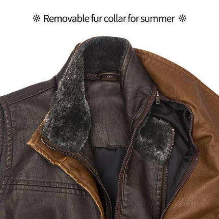 Men's Vintage 1965 Old Man Club Vest | Double Collar | Italian Calfskin | Heavy-Duty Brass Zipper | Casual Outdoor Style | Handcrafted Quality | Select Your Year 1940-1974