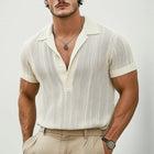 Men's Breathable Knitted Polo Neck T-Shirt | Classic Summer Style | Short Sleeve | Soft Fabric | Moisture-Wicking | Versatile Fit | Sizes S-3XL | Easy Care | Smart-Casual Comfort