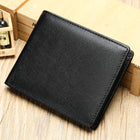 Men's Bi-Fold Wallet | Vintage Top Layer Cowhide Leather | Compact Short Design | Multiple Card Slots | Classic Stitching | Rich Patina Finish | Sleek Brown, Black, Tan | Durable & Stylish Accessory