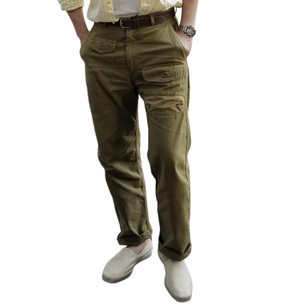 Men's Cargo Pants | Solid Color | Cotton | Straight Leg | Multi-Pocket | Casual Outdoor Workwear | Breathable Fabric | Size Range Available | Durable and Practical | Comfortable Fit