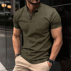 Men's Polo Shirt | Solid Color | Button Henley Neck | Sportswear | Casual Wear | Versatile Fit | Breathable Fabric | Moisture-Wicking | Trendy Colors | Variety of Sizes | Sophisticated Style