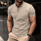 Men's Polo Shirt | Solid Color | Button Henley Neck | Sportswear | Casual Wear | Versatile Fit | Breathable Fabric | Moisture-Wicking | Trendy Colors | Variety of Sizes | Sophisticated Style