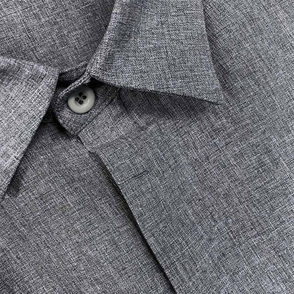 Men's Short Sleeve Shirt | Cotton Linen Blend | Solid Color | Lapel Collar | Breathable Summer Apparel | Casual Wear | Versatile Wardrobe Essential
