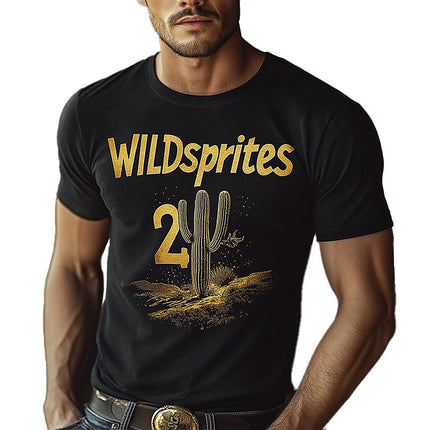 Men's Summer Western Cowboy Style T-Shirt | Printed Blended Short Sleeves | Breathable Comfort | Relaxed Fit
