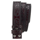 Men's Vintage Embossed Split Leather Belt | Smooth Polished Buckle | Durable Wardrobe Essential | Classic Black Brown Colors | Versatile Casual Formal Accessory | Perfect Fit Multiple Sizes | Timeless Style