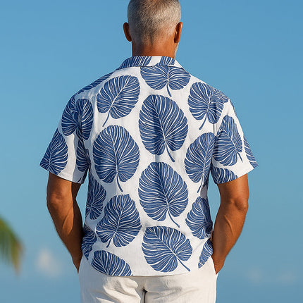 Men's Linen Shirt | Summer Fashion | Breathable Short Sleeve | Printed Design | Lightweight Casual Top | Comfortable Fit | Durable Stitching | Elegant Pattern | Cool & Stylish | Ideal for Hot Weather