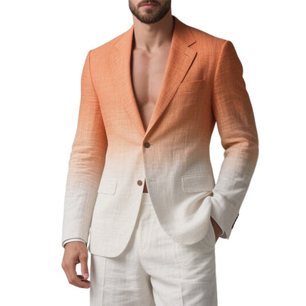 Men's Stylish Gradient Print Blazer | Casual Outerwear | Slim Fit Tailored Jacket | High-Quality Fabric | Versatile Styling for Business & Casual Occasions