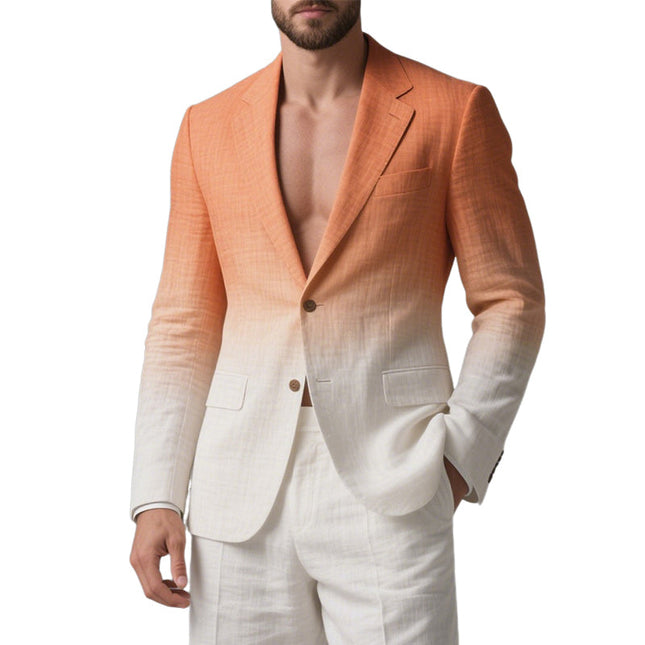 Men's Stylish Gradient Print Blazer | Casual Outerwear | Slim Fit Tailored Jacket | High-Quality Fabric | Versatile Styling for Business & Casual Occasions