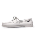 Men's Leather Moc-Toe Boat Shoes | 360° Lacing System | Rustproof Eyelets | Contrast Stitching | Flexible Outsole | Casual Cool Style | Timeless Appeal