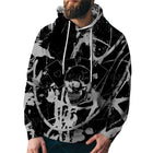 Men's Casual Hoodie | Poker Print | Loose Fit | Cotton Blend | Long Sleeve | Adjustable Hood | Comfortable Street Style | Bold Design | Relaxed Fit | Breathable Fabric
