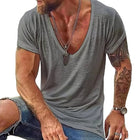 Men's Casual V Neck Cotton T-Shirt | Short Sleeve | Soft Comfortable Fit | Breathable Fabric | Classic Colors | Everyday Wardrobe Essential | Durable Quality | Easy Care | Affordable Menswear