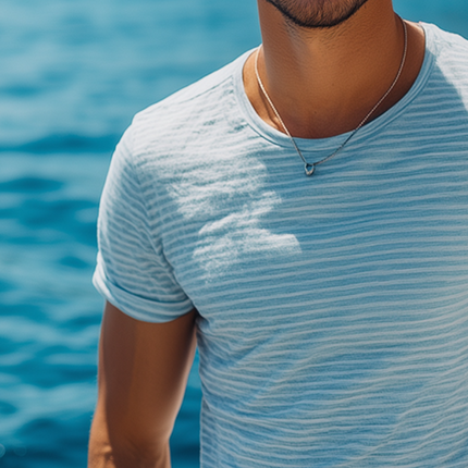 Men's Nautical Striped T-Shirt | Retro Casual | Short Sleeve | Crew Neck | Breathable Cotton Blend | Relaxed Fit | Versatile Style | S-3XL | Perfect for Spring Summer | Classic Maritime Fashion