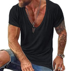 Men's Casual V Neck Cotton T-Shirt | Short Sleeve | Soft Comfortable Fit | Breathable Fabric | Classic Colors | Everyday Wardrobe Essential | Durable Quality | Easy Care | Affordable Menswear