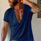 Men's V-Neck T-Shirt | Casual Short Sleeve | Solid Color | Breathable Cotton | Comfortable Fit | Lightweight Summer Top | Soft Premium Fabric | Durable Essential Wardrobe Staple