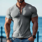 Men's V-Neck T-Shirt | Solid Color Cotton Blend | Short Sleeve Casual Tee | Versatile Comfort | Multiple Sizes | Breathable Fabric | Classic & Trendy Colors | Flattering Fit | Ideal for Everyday Wear