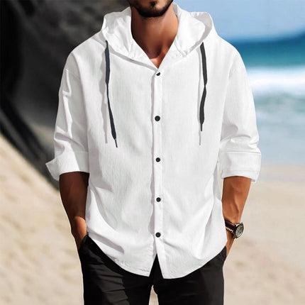 Men's Long Sleeve Hoodie | Solid Color | Casual Wear | Comfortable Fit | Lightweight Outerwear | Premium Fabric | Relaxed Fit | Hooded Sweatshirt | Versatile Style | Ideal for Cool Weather | Fashionable Pullover