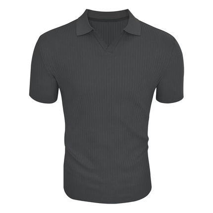 Men's Polo Shirt | Solid & Striped Design | Lapel Collar | Short Sleeve | Slim Fit | Casual & Formal Wear | Premium Cotton Blend | Durable & Comfortable | Easy Care | Fashionable & Versatile