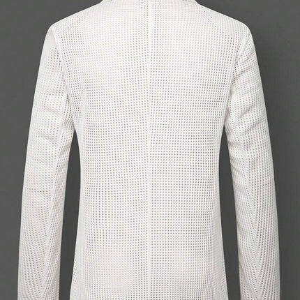 Men's Blazer | Textured Solid Color | Casual & Semi-Formal | Slim Fit | Modern Tailored Cut | Notched Lapel | High-Quality Fabric | Versatile Design | Comfortable & Durable | Sophisticated Style