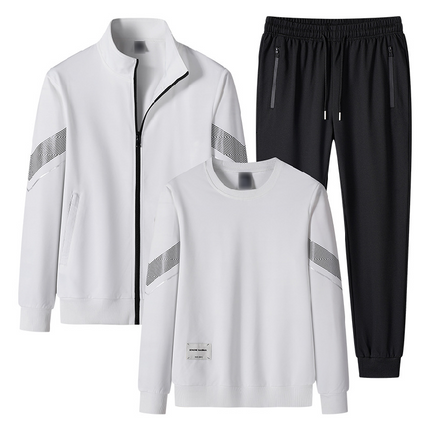 Men's Three-piece Set | Outdoor Sweatshirt Hoodie | Casual Pants | Long Sleeve | Drawstring Collar | Soft Breathable Fabric | Versatile Colors | Regular Fit | Comfortable Activewear
