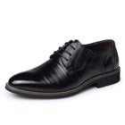 Leather Oxford Dress Shoes | Men's Formal Lace-Up | Breathable Leather Linings | Durable Rubber Sole | Blind Eyelets