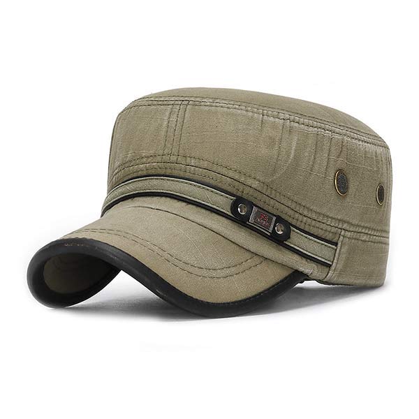 Men's Vintage Baseball Cap | Leather Brim | Cotton Hat | Solid Color | Spring Autumn Winter | Adjustable Fit | Classic Style | Outdoor Sports Accessory | Army Green Navy Brown Beige Black