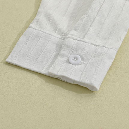 Men's Long Sleeve Striped Lapel Shirt | Solid Color | Button-Up Closure | Versatile Fit | High-Quality Fabric | Casual to Semi-Formal Wear | Multiple Sizes