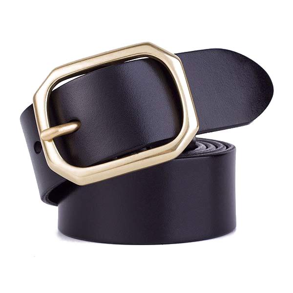 Vintage Leather Belt | Cowhide | Genuine Leather | Men's & Women's Fashion Accessories | Classic Style | Adjustable Strap