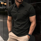 Men's Slim Fit Polo Shirt | Cotton Polyester Blend | Classic Lapel Collar | Short Sleeve | Buttoned Placket | Ribbed Cuffs | Comfortable Versatility for Casual & Semi-Formal Occasions | Varied Colors & Sizes