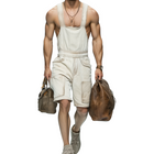 Men's Retro Denim Bib Shorts | Vintage Washed Loose Fit | Casual Everyday Wear | Durable Denim | Elastic Waist | Relaxed Style | Various Sizes S to 3XL | Versatile Spring Summer Fashion