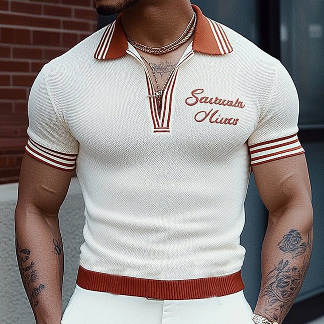 Men's Slim Fit Polo Neck T-Shirt | Summer Fashion | Cotton Elastane Blend | Casual & Semi-formal Wear | Breathable & Lightweight | Sizes S-3XL | Versatile Modern Style