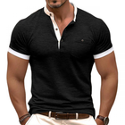 Men's Slim Fit T-Shirt | Casual Colorblock Design | Cotton Henley Collar | Short Sleeve with Patch Pocket | Breathable and Lightweight | Versatile Styling | Ideal for Casual Outings | Multiple Colors & Sizes