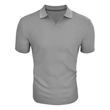 Men's Polo Shirt | Solid & Striped Design | Lapel Collar | Short Sleeve | Slim Fit | Casual & Formal Wear | Premium Cotton Blend | Durable & Comfortable | Easy Care | Fashionable & Versatile