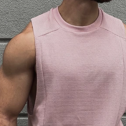 Men's Round Neck Sleeveless Top | Retro Casual Solid Color | Breathable Lightweight Cotton Blend | Ideal for Summer Workout & Layering  | M-3XL