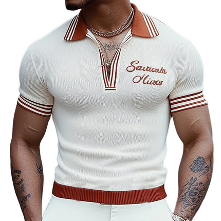 Men's Slim Fit Polo Neck T-Shirt | Summer Fashion | Cotton Elastane Blend | Casual & Semi-formal Wear | Breathable & Lightweight | Sizes S-3XL | Versatile Modern Style