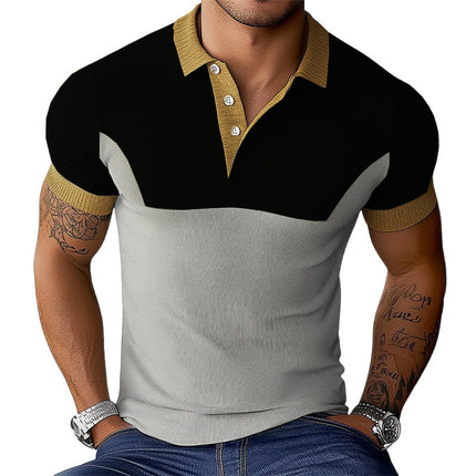 Men's Knitted Polo T-Shirt | Summer Skin-Friendly Comfort | Breathable Cotton-Polyester | Classic Ribbed Collar | Soft Short Sleeves | Moisture Wicking | Casual & Semi-Formal Wear | Sizes S-3XL