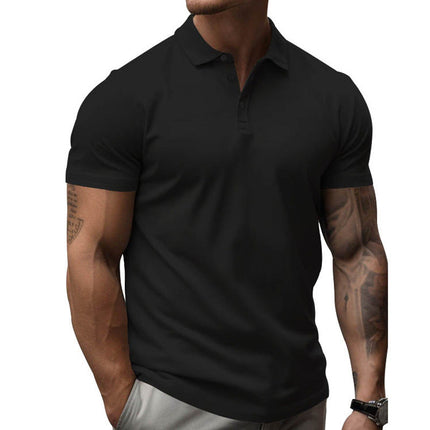 Men's Classic Slim Fit Polo Shirt | Lapel Collar | Short Sleeve | Soft Cotton Blend | Breathable & Lightweight | Multiple Colors & Sizes | Stylish & Comfortable