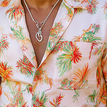 Men's Summer Shirt | Breathable Printed Short Sleeve | Fashion Blended Fabric | Casual Lightweight Comfort | Modern Style
