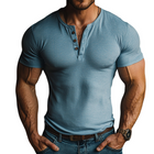 Men's Vintage Cotton Henley T-Shirt | Washed Short Sleeve Casual Top | Breathable Comfortable Fabric | Classic Buttoned Placket | Relaxed Fit | Ideal for Spring Summer Autumn | Available in Sizes S to 3XL